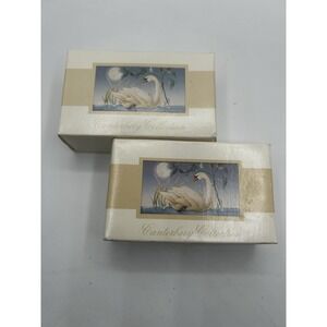 2x Canterbury Collection Dial Bath Bars Vintage Sealed Soap Swan Design NOS